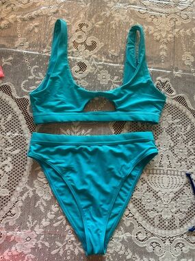 Teal Two-Piece Bikini Set Medium